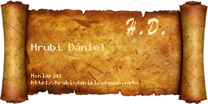 Hrubi Dániel névjegykártya